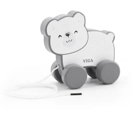 Viga 44001 PolarB Pull Along - Polar Bear