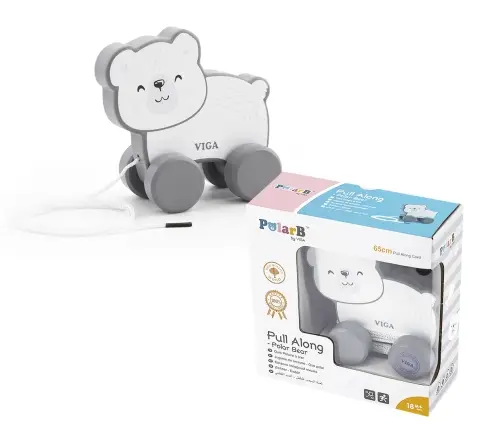 Viga 44001 PolarB Pull Along - Polar Bear