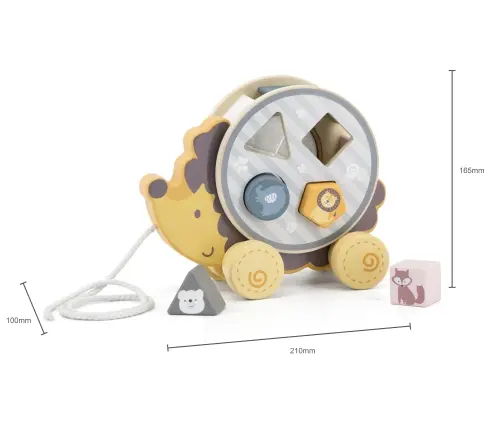 Viga 44025 PolarB Jeż Jerzy 2w1 sorter do ciagnięcia