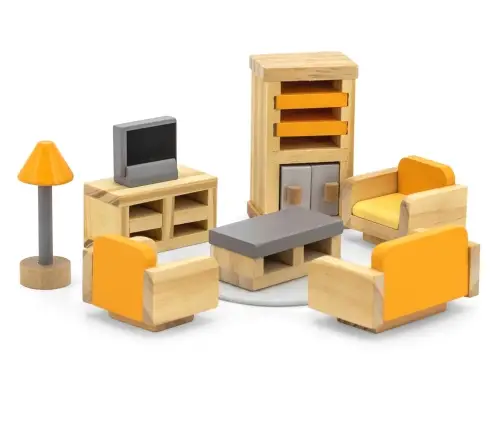 Viga 44037 PolarB Zestaw mebelków - pokój dzienny z telewizorem