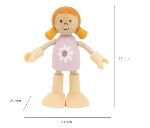 Viga 44061 PolarB Zestaw drewnianych laleczek - rodzina