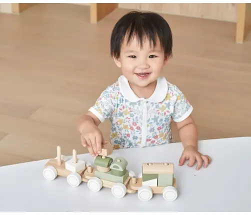 Viga 44231 PolarB Zielona kolejka z klockami