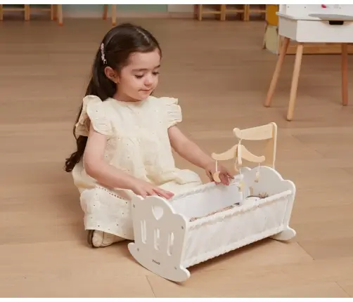 Viga 44235 PolarB Drewniana Kołyska/łóżeczko dla lalek