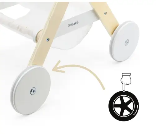 Viga 44236 PolarB Drewniana spacerówka dla lalek