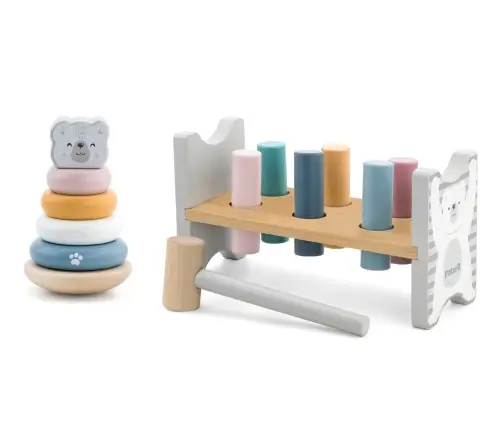 Viga 44250 PolarB Przebijanka i piramidka Miś