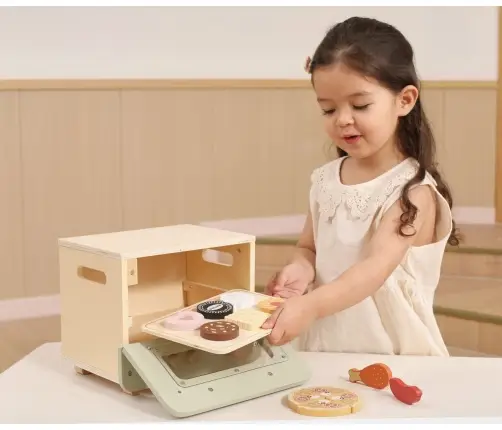 Viga 44260 PolarB Drewniana kuchenka – piekarnik i zestaw ciastek