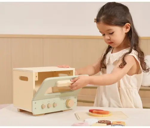 Viga 44260 PolarB Drewniana kuchenka – piekarnik i zestaw ciastek