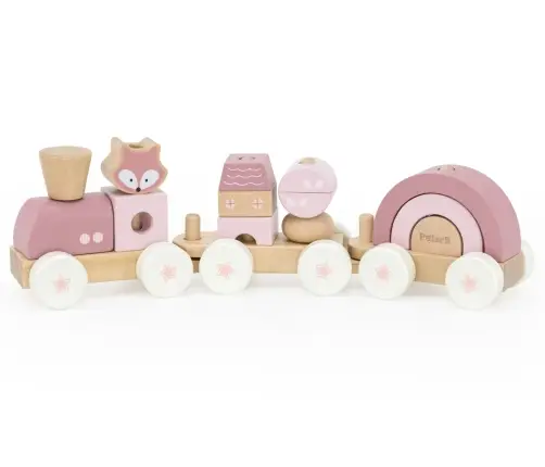 Viga 44269 PolarB Drewniany pociąg z elementami do układania