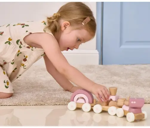 Viga 44269 PolarB Drewniany pociąg z elementami do układania