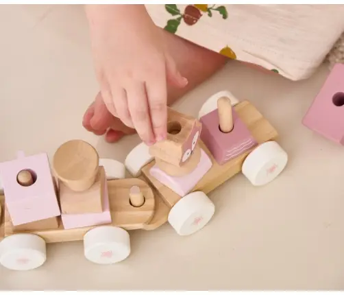 Viga 44269 PolarB Drewniany pociąg z elementami do układania