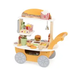 Viga 44280 PolarB Mały Burger Bar – Drewniany Wózek Kulinarny