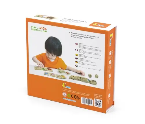 Viga 44506 Puzzle - zestaw do nauki kształtów