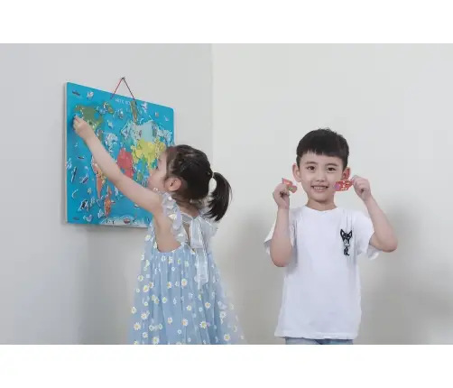 Viga 44508 2w1 Tablica edukacyjna z magnetyczną mapą świata