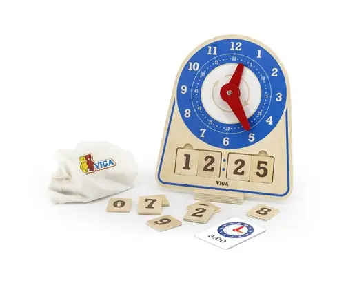 Viga 44547 Drewniany zegar - nauka godzin