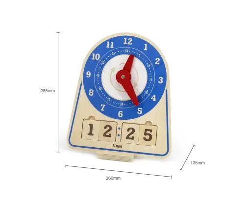 Viga 44547 Drewniany zegar - nauka godzin