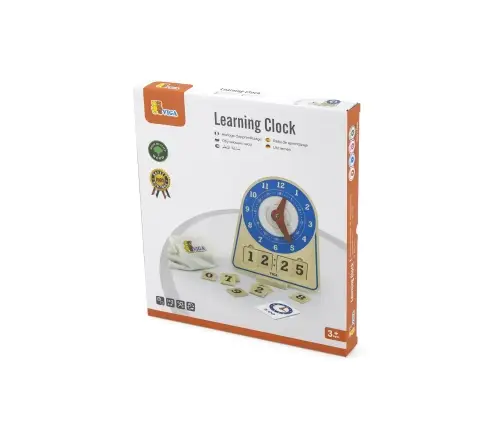 Viga 44547 Drewniany zegar - nauka godzin