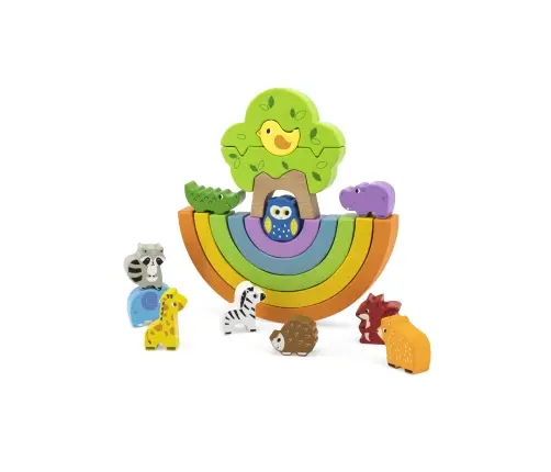 Viga 44590 Tęczowe klocki edukacyjne - równoważnie