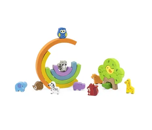 Viga 44590 Tęczowe klocki edukacyjne - równoważnie