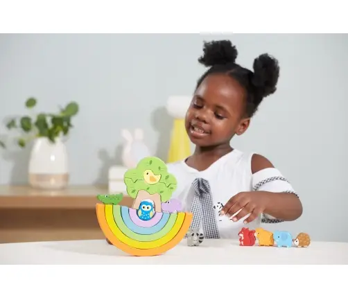 Viga 44590 Tęczowe klocki edukacyjne - równoważnie