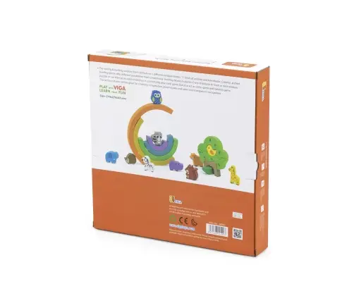 Viga 44590 Tęczowe klocki edukacyjne - równoważnie