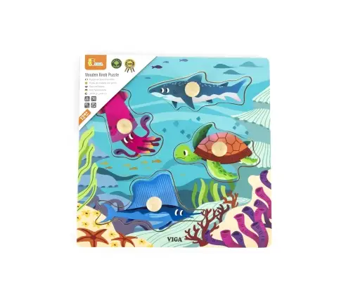 Viga 44594 Puzzle z uchwytami - Zwierzęta Morskie