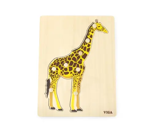 Viga 44605 Puzzle na podkładcez uchwytami - Żyrafa