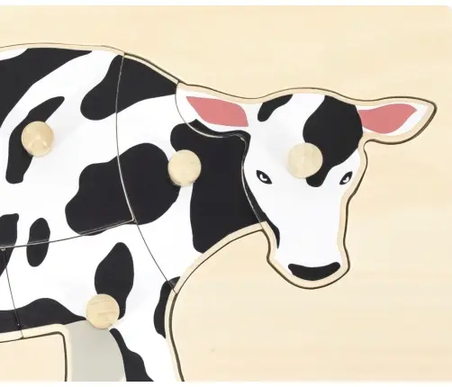 Viga 44608 Puzzle na podkładce z uchwytami - Krowa