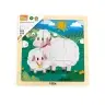 Viga 44622 Puzzle na podkładce 9 elementów - Owca