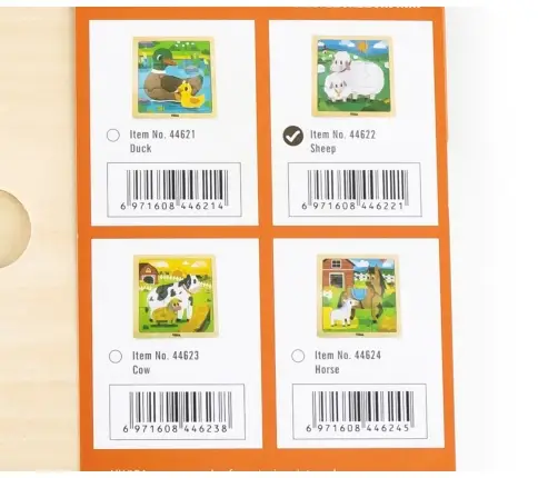 Viga 44622 Puzzle na podkładce 9 elementów - Owca