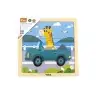 Viga 44629 Puzzle na podkładce 9 elementów - auto