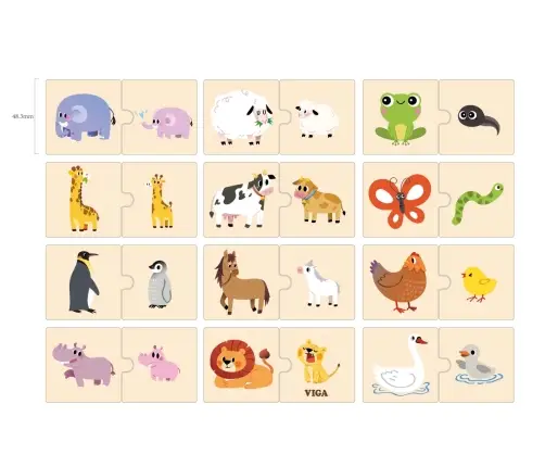 Viga 44648 Puzzle logiczne - mama i dziecko