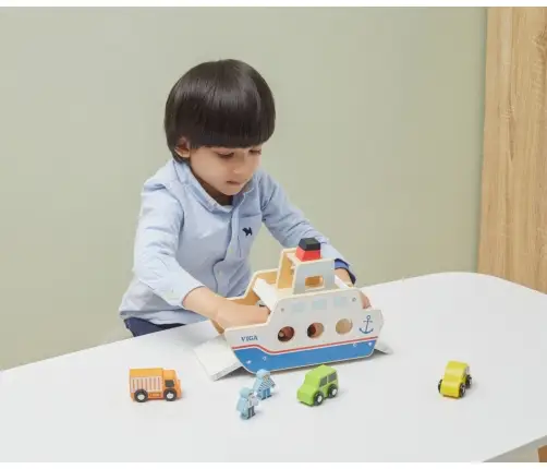 Viga 44684 Drewniany prom samochodowy