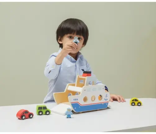 Viga 44684 Drewniany prom samochodowy