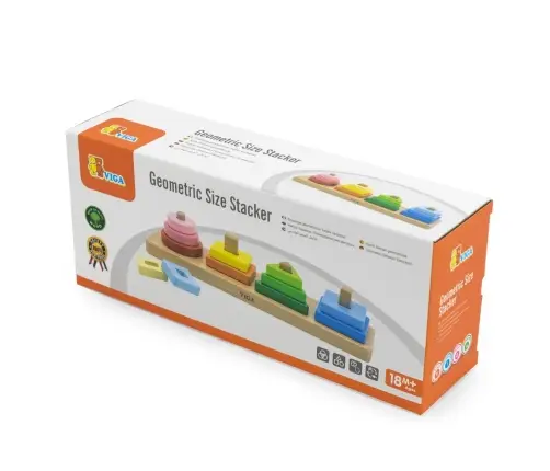 Viga 44686 Viga Klocki z sorterem kształtów - figury geometryczne - piramidki