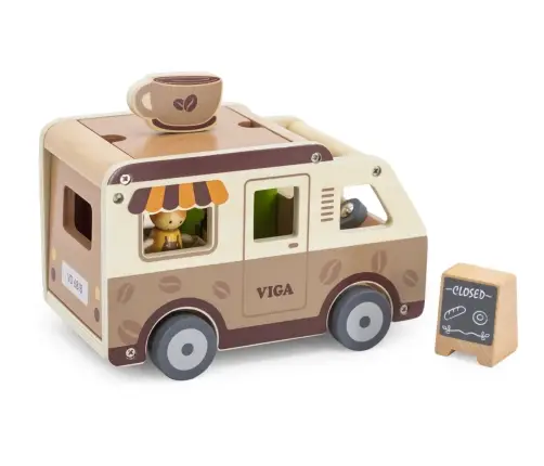Viga 44689 Drewniana mobilna kawiarenka