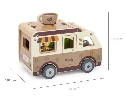 Viga 44689 Drewniana mobilna kawiarenka