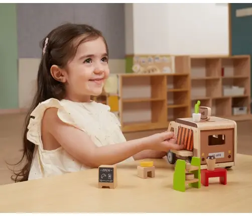 Viga 44689 Drewniana mobilna kawiarenka