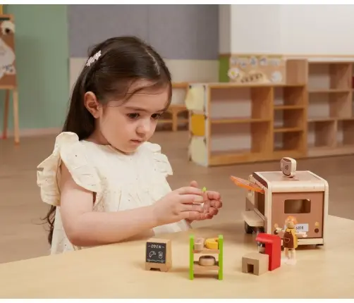 Viga 44689 Drewniana mobilna kawiarenka