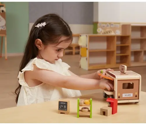 Viga 44689 Drewniana mobilna kawiarenka