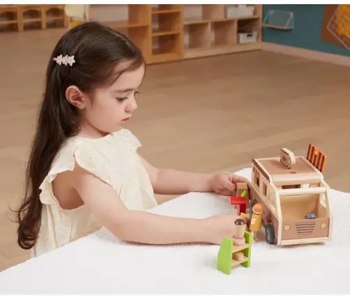 Viga 44689 Drewniana mobilna kawiarenka