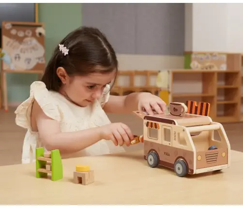 Viga 44689 Drewniana mobilna kawiarenka