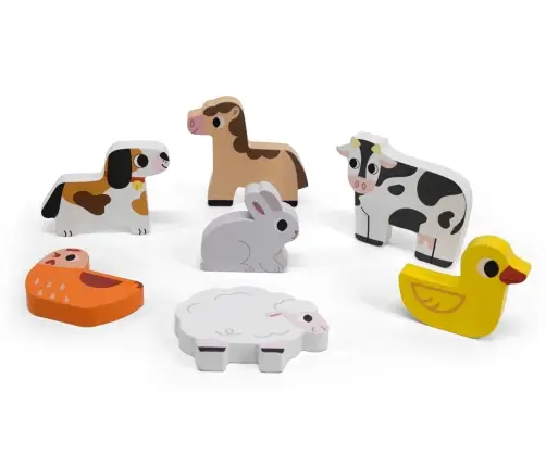 Viga 44702 Puzzle na podkładce 7 elementów- farma