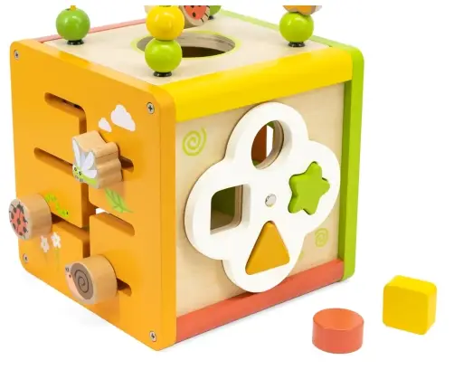 Viga 44716 Kostka edukacyjna 5w1 z labiryntami i cymbałkami