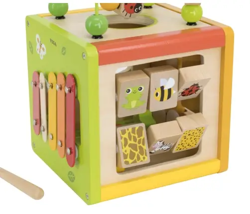 Viga 44716 Kostka edukacyjna 5w1 z labiryntami i cymbałkami