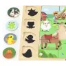 Viga 44741 Zestaw puzzli na podkładce - dopasuj cienie - farma