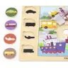 Viga 44742 Zestaw puzzli na podkładce- dopasuj cienie - środki transportu