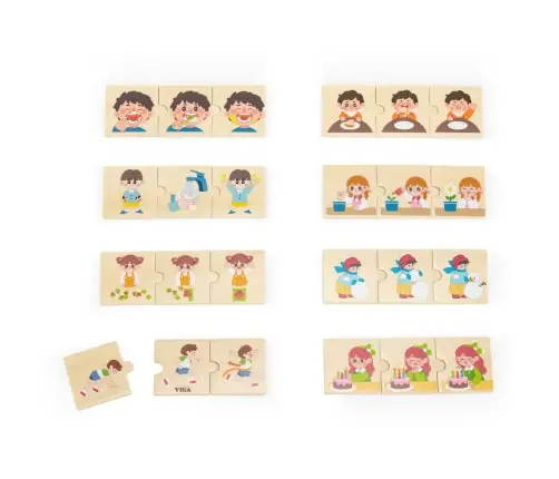 Viga 44750 Zestaw puzzli z sekwencjami logicznymi - czynności