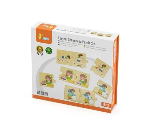 Viga 44750 Zestaw puzzli z sekwencjami logicznymi - czynności