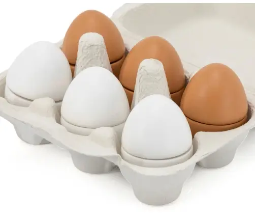 Viga 44752 Drewniany zestaw do krojenia 6 jajek w wytłoczce