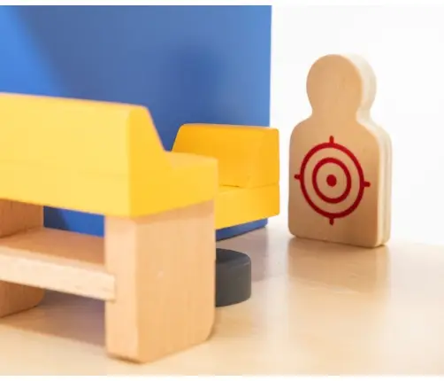 Viga 44803 Drewniany komisariat policji z akcesoriami